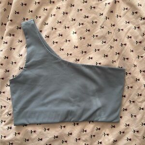 Girlfriend Collective Bianca One Shoulder Bra Baby Blue M
